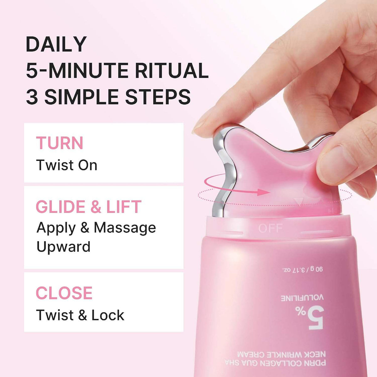 PDRN Collagen Gua Sha Neck Wrinkle Cream with Volufiline 5%